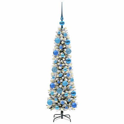 Künstlicher Weihnachtsbaum mit 150 LEDs mit Ständer Weiß 120 cm