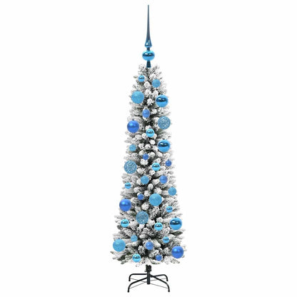 Künstlicher Weihnachtsbaum mit 150 LEDs mit Ständer Weiß 120 cm