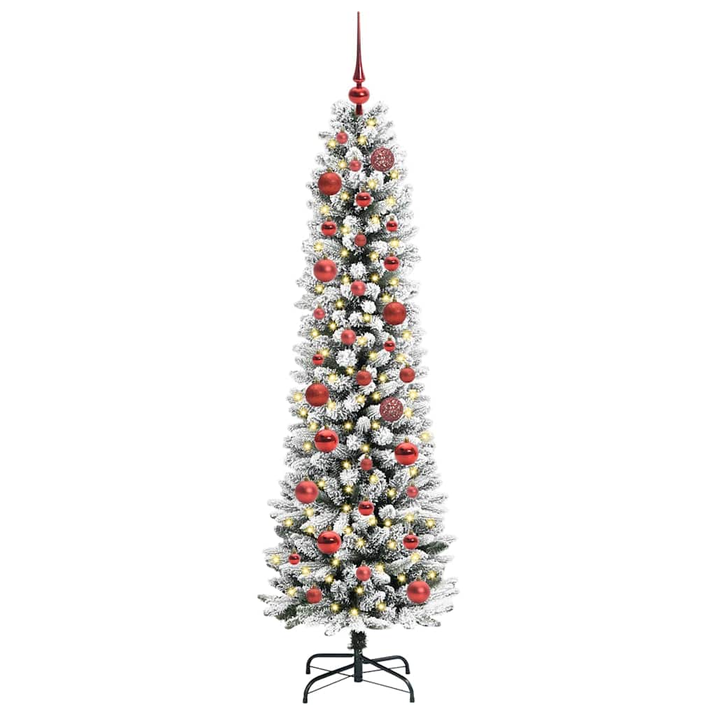 Künstlicher Weihnachtsbaum mit 150 LEDs mit Ständer Weiß 150 cm