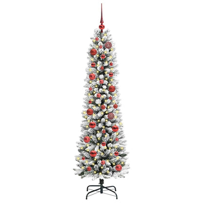 Künstlicher Weihnachtsbaum mit 150 LEDs mit Ständer Weiß 150 cm