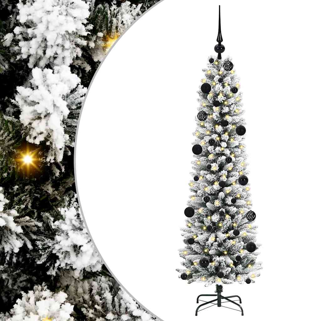 Künstlicher Weihnachtsbaum mit 150 LEDs mit Ständer Weiß 150 cm