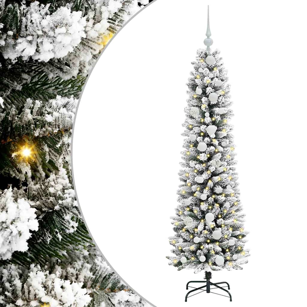 Künstlicher Weihnachtsbaum mit 150 LEDs mit Ständer Weiß 150 cm