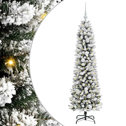Künstlicher Weihnachtsbaum mit 150 LEDs mit Ständer Weiß 150 cm