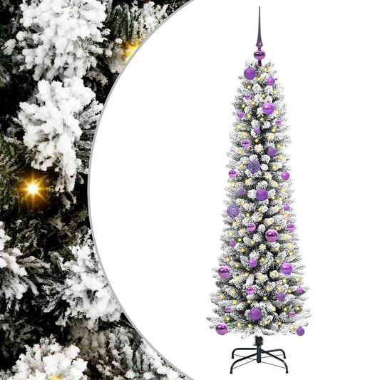 Künstlicher Weihnachtsbaum mit 150 LEDs mit Ständer Weiß 150 cm