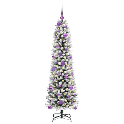 Künstlicher Weihnachtsbaum mit 150 LEDs mit Ständer Weiß 150 cm