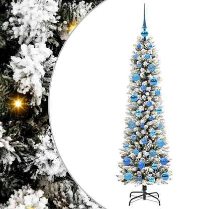 Künstlicher Weihnachtsbaum mit 150 LEDs mit Ständer Weiß 150 cm
