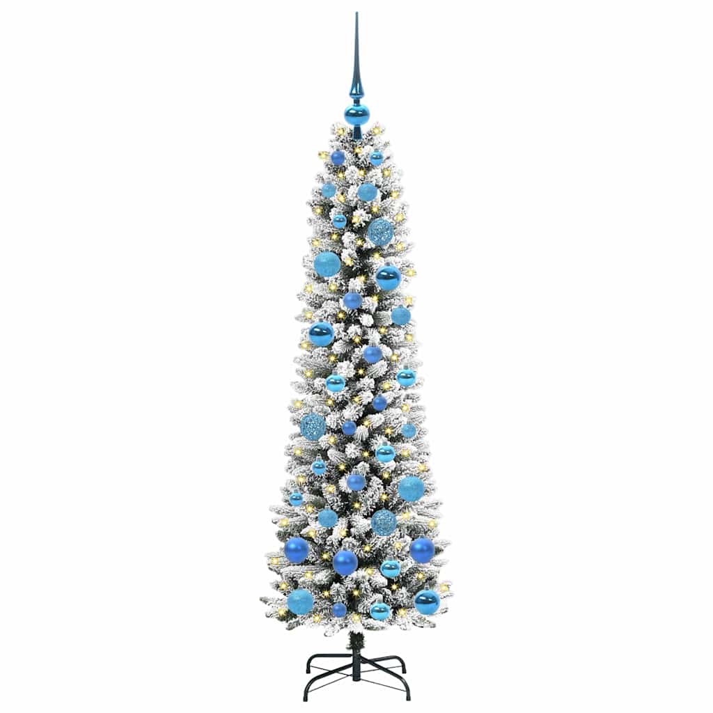 Künstlicher Weihnachtsbaum mit 150 LEDs mit Ständer Weiß 150 cm