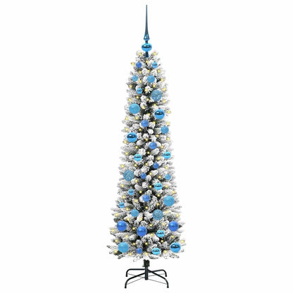 Künstlicher Weihnachtsbaum mit 150 LEDs mit Ständer Weiß 150 cm