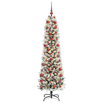 Künstlicher Weihnachtsbaum mit 300 LEDs mit Ständer Weiß 180 cm