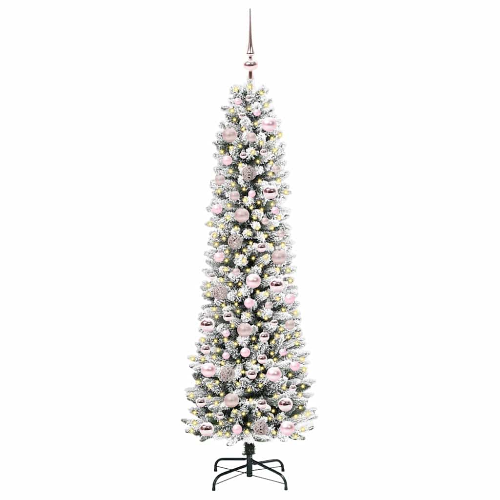 Künstlicher Weihnachtsbaum mit 300 LEDs mit Ständer Weiß 180 cm