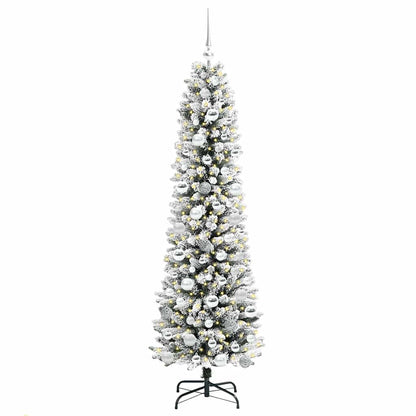 Künstlicher Weihnachtsbaum mit 300 LEDs mit Ständer Weiß 180 cm