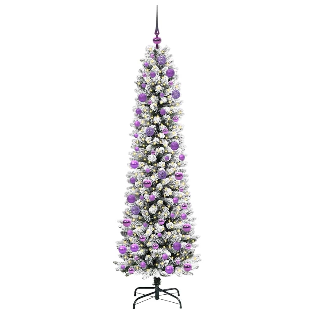 Künstlicher Weihnachtsbaum mit 300 LEDs mit Ständer Weiß 180 cm