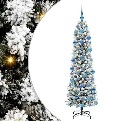 Künstlicher Weihnachtsbaum mit 300 LEDs mit Ständer Weiß 180 cm