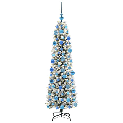 Künstlicher Weihnachtsbaum mit 300 LEDs mit Ständer Weiß 180 cm