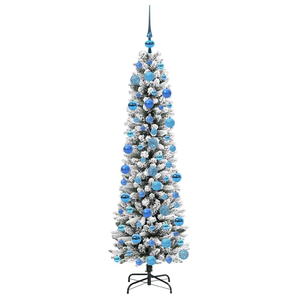 Künstlicher Weihnachtsbaum mit 300 LEDs mit Ständer Weiß 180 cm