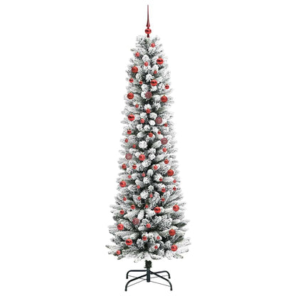 Künstlicher Weihnachtsbaum mit 300 LEDs mit Ständer Weiß 210 cm