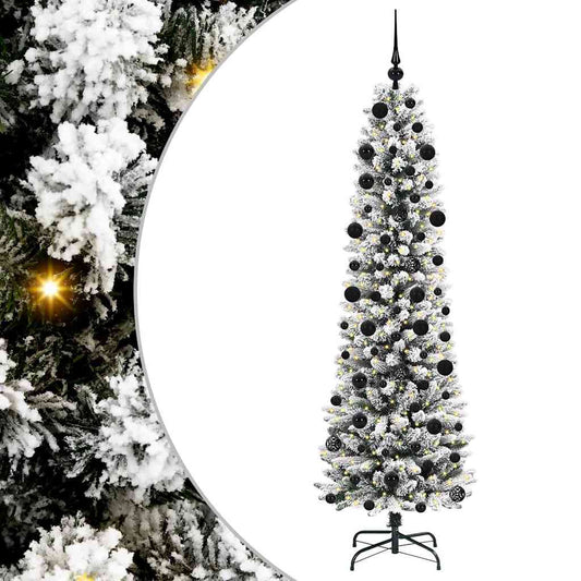 Künstlicher Weihnachtsbaum mit 300 LEDs mit Ständer Weiß 210 cm