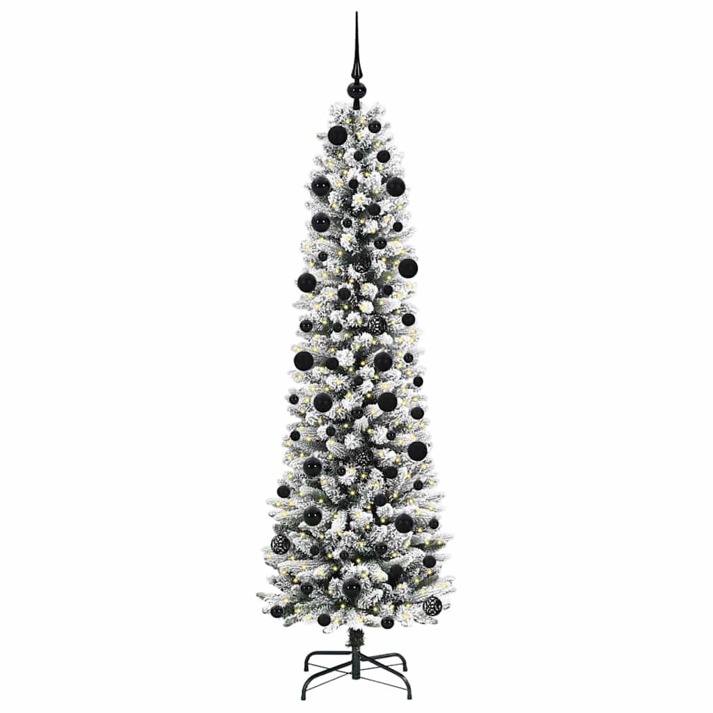 Künstlicher Weihnachtsbaum mit 300 LEDs mit Ständer Weiß 210 cm
