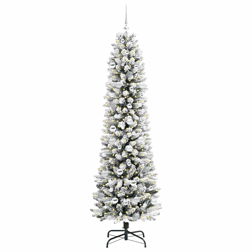 Künstlicher Weihnachtsbaum mit 300 LEDs mit Ständer Weiß 210 cm