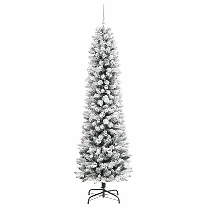 Künstlicher Weihnachtsbaum mit 300 LEDs mit Ständer Weiß 210 cm