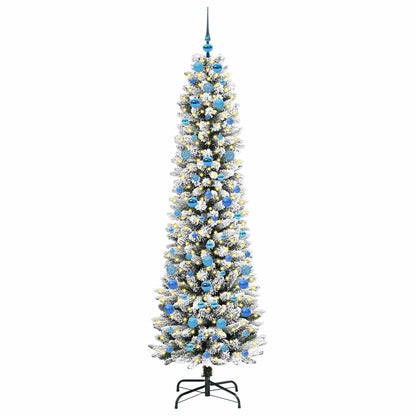 Künstlicher Weihnachtsbaum mit 300 LEDs mit Ständer Weiß 210 cm