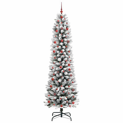 Künstlicher Weihnachtsbaum mit 300 LEDs mit Ständer Weiß 240 cm