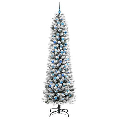 Künstlicher Weihnachtsbaum mit 300 LEDs mit Ständer Weiß 240 cm