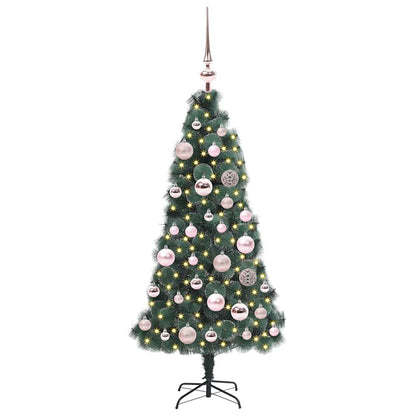 Albero di Natale artificiale preilluminato con set di palline, 120 cm