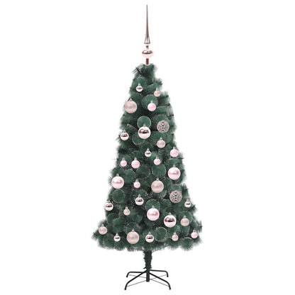 Albero di Natale artificiale preilluminato con set di palline, 120 cm