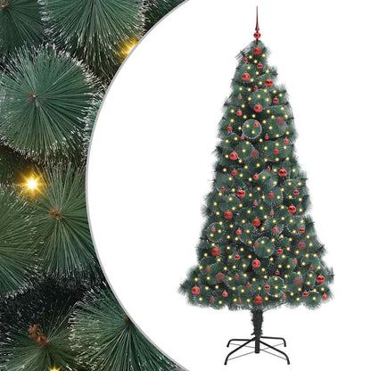 Künstlicher vorbeleuchteter Weihnachtsbaum mit Kugelset 240 cm