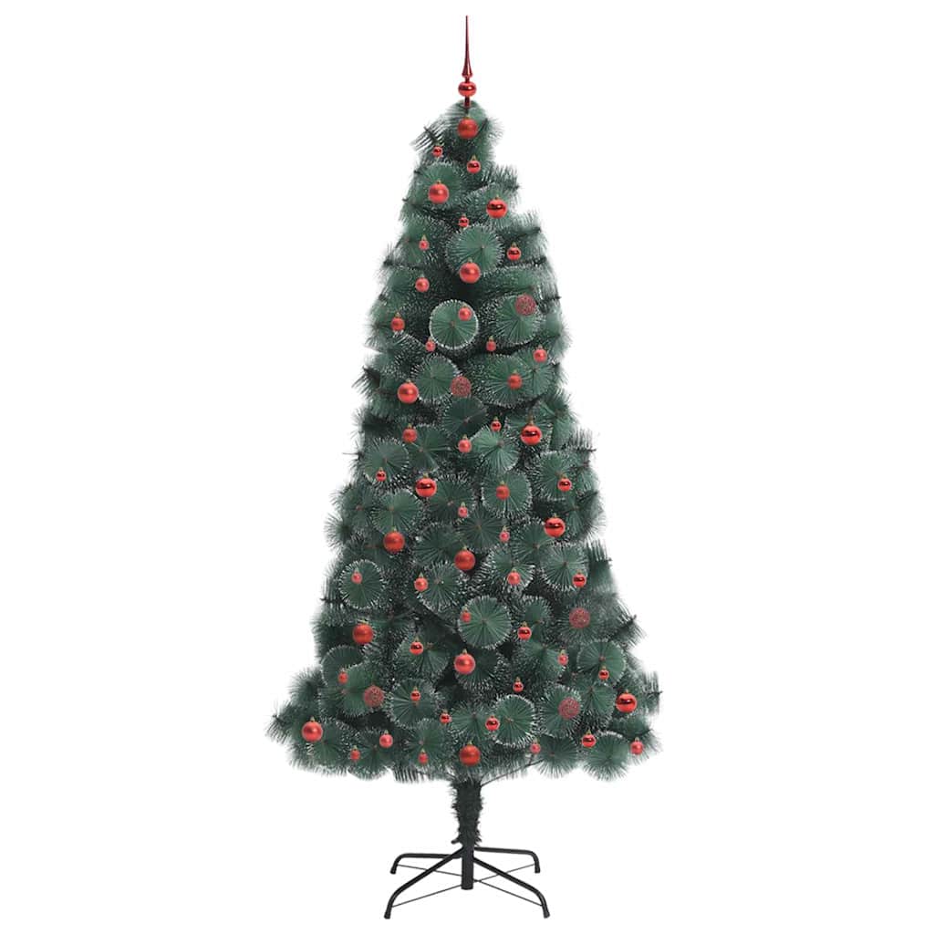 Künstlicher vorbeleuchteter Weihnachtsbaum mit Kugelset 240 cm