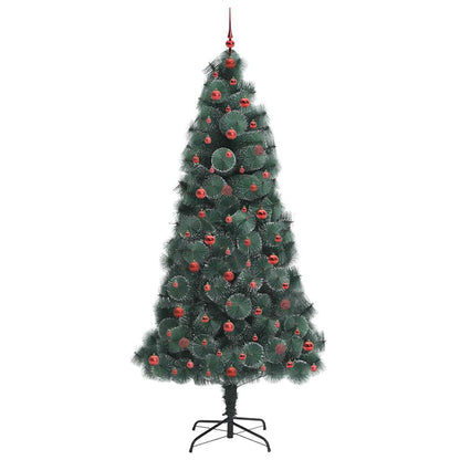 Künstlicher vorbeleuchteter Weihnachtsbaum mit Kugelset 240 cm