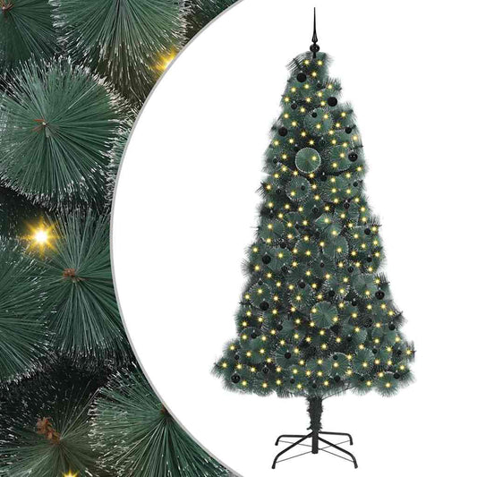 Künstlicher vorbeleuchteter Weihnachtsbaum mit Kugelset 240 cm
