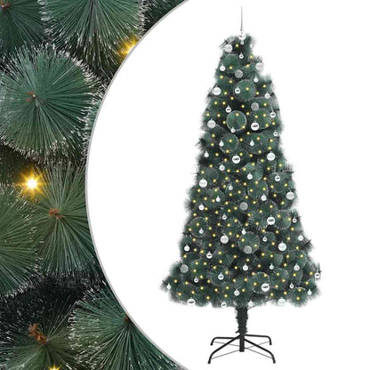 Künstlicher vorbeleuchteter Weihnachtsbaum mit Kugelset 240 cm