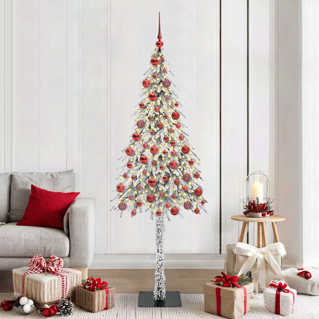 Albero di Natale con 300 LED, bianco, 180 cm, PE e acciaio