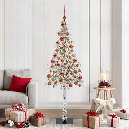 Albero di Natale con 300 LED, bianco, 180 cm, PE e acciaio