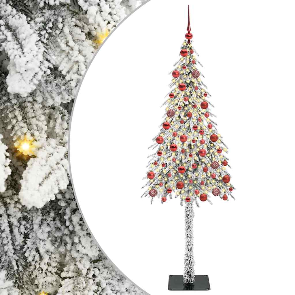 Albero di Natale con 300 LED, bianco, 180 cm, PE e acciaio
