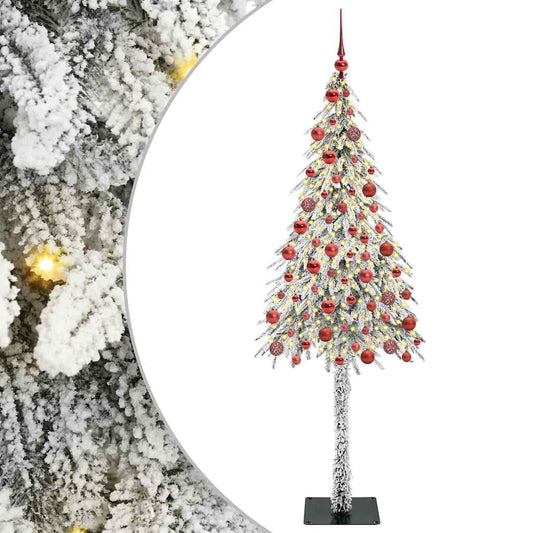 Albero di Natale con 300 LED, bianco, 180 cm, PE e acciaio