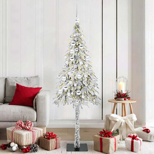 Albero di Natale con 300 LED, bianco, 180 cm, PE e acciaio