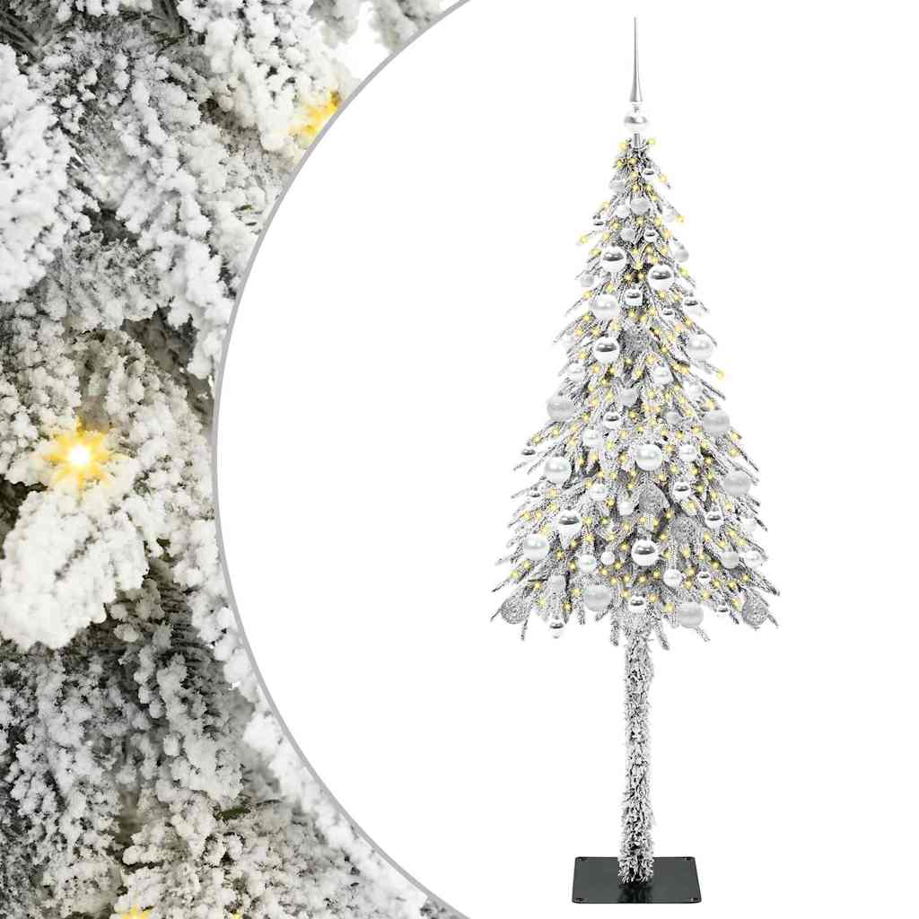 Albero di Natale con 300 LED, bianco, 180 cm, PE e acciaio
