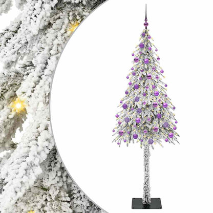 Weihnachtsbaum mit 300 LEDs Weiß 180 cm PE und Stahl