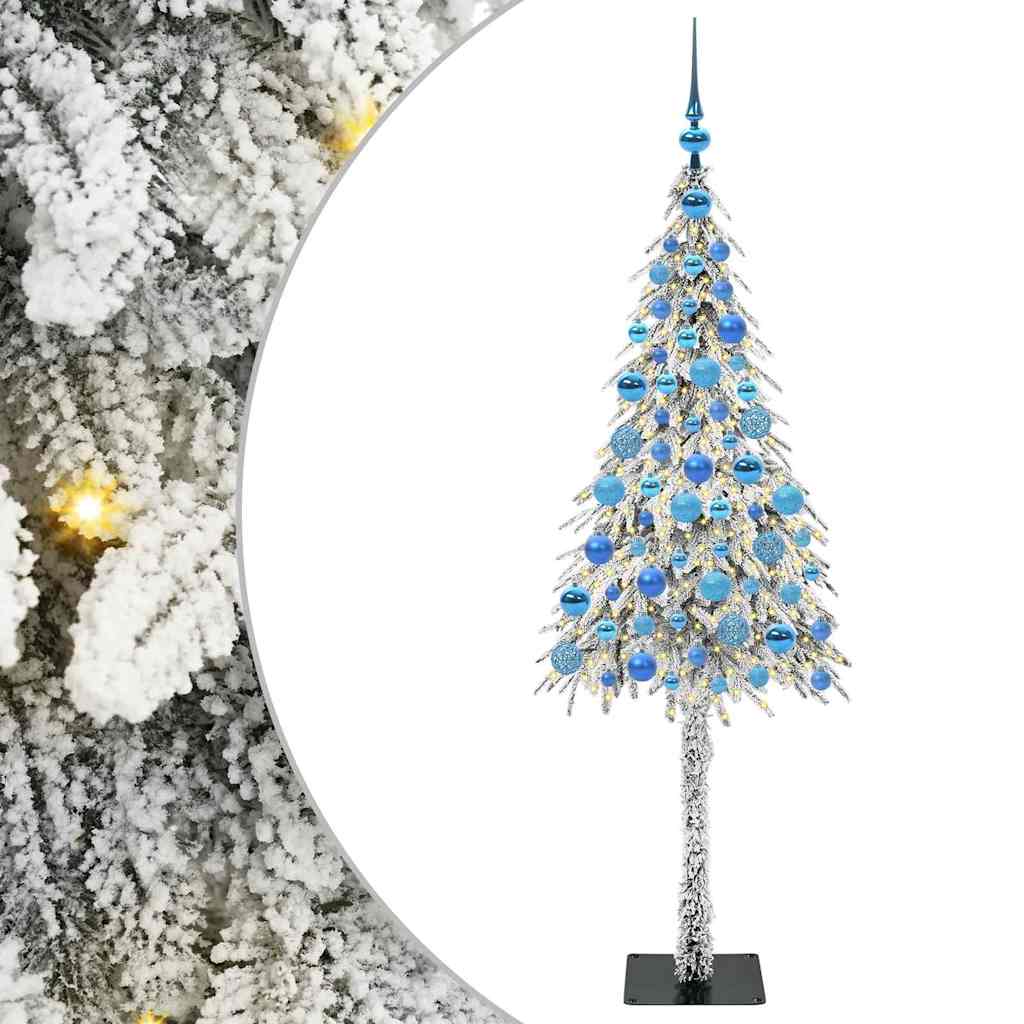 Albero di Natale con 300 LED, bianco, 180 cm, PE e acciaio