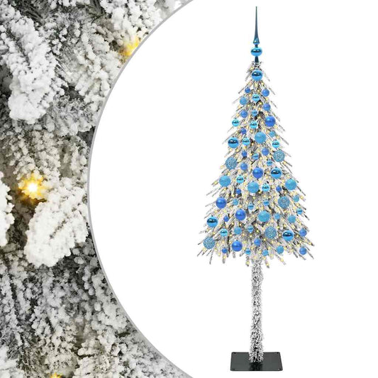 Albero di Natale con 300 LED, bianco, 180 cm, PE e acciaio
