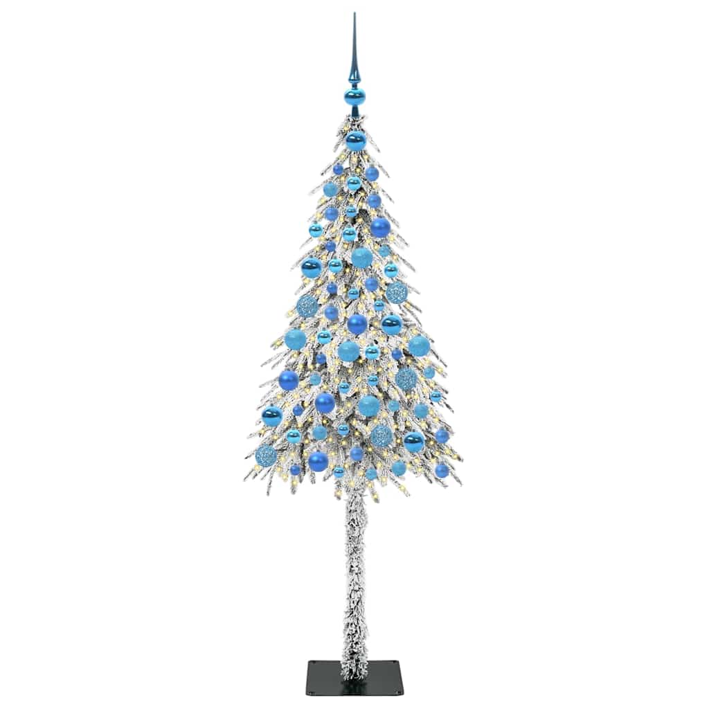 Albero di Natale con 300 LED, bianco, 180 cm, PE e acciaio