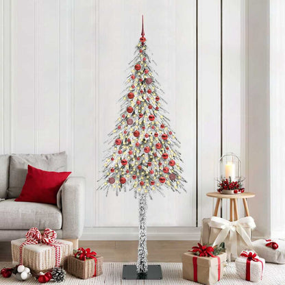 Albero di Natale con 300 LED, bianco, 210 cm, PE e acciaio
