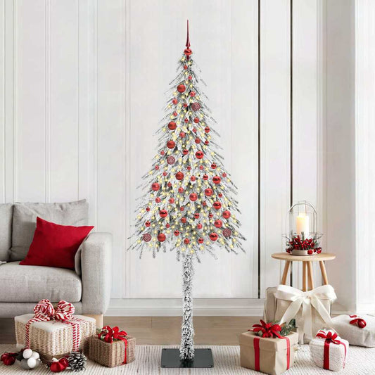Albero di Natale con 300 LED, bianco, 210 cm, PE e acciaio