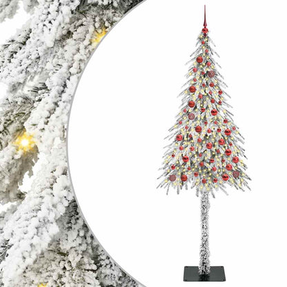 Albero di Natale con 300 LED, bianco, 210 cm, PE e acciaio