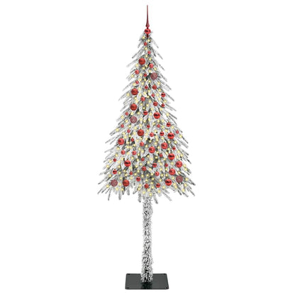 Albero di Natale con 300 LED, bianco, 210 cm, PE e acciaio
