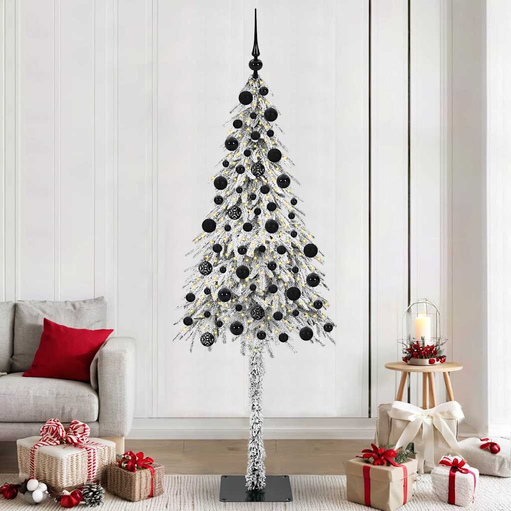 Albero di Natale con 300 LED, bianco, 210 cm, PE e acciaio