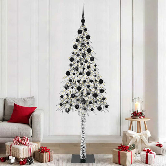 Albero di Natale con 300 LED, bianco, 210 cm, PE e acciaio